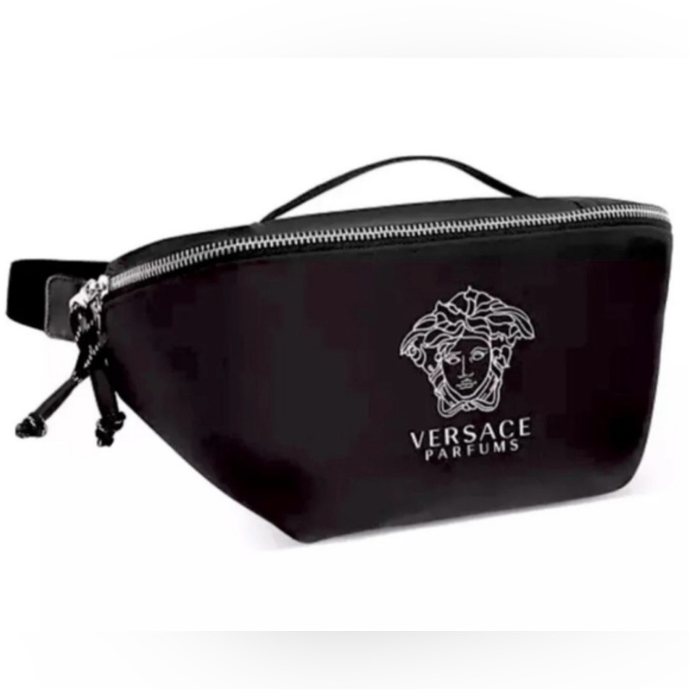 Versace Black Belt Bag for Men